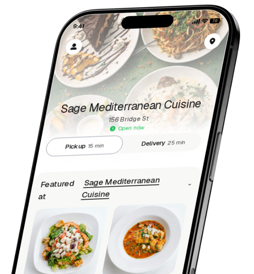 Sage Mediterranean Cuisine app preview