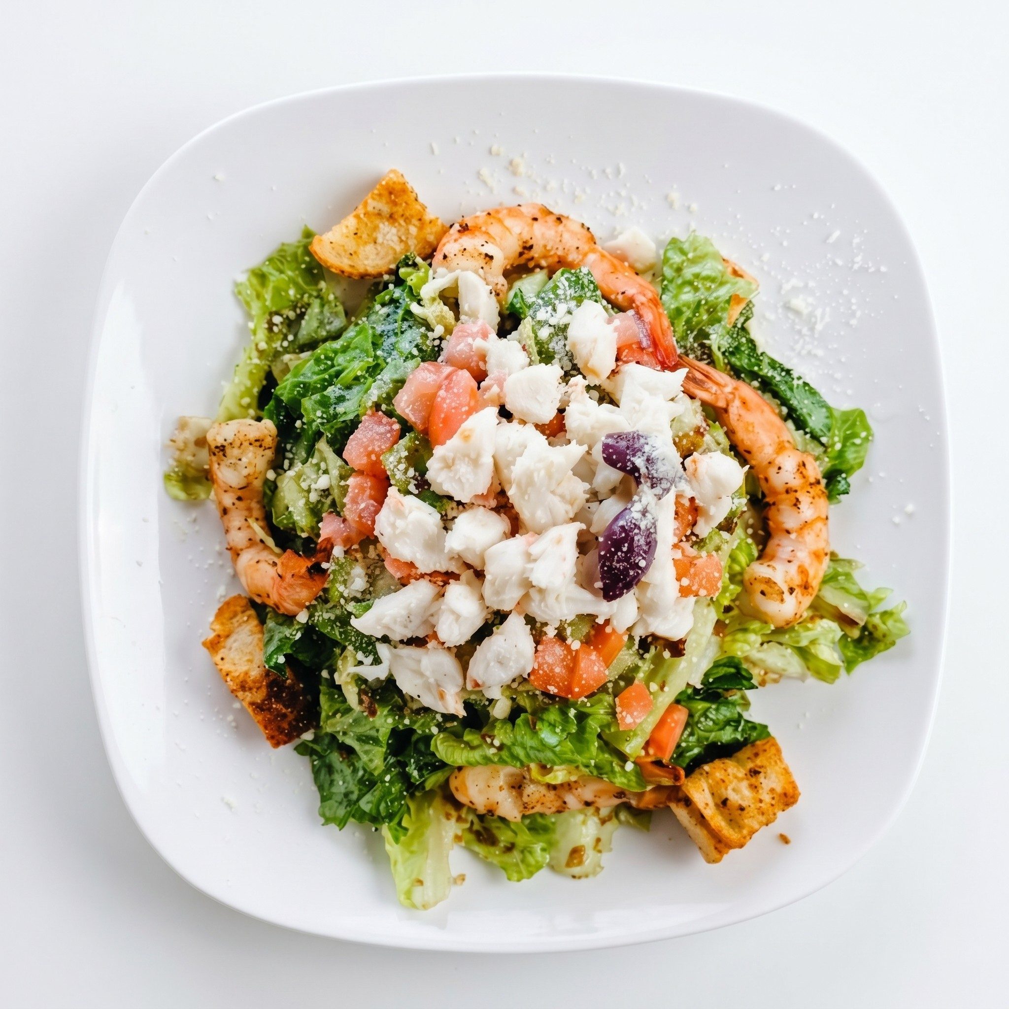 Seafood Caesar Salad Lunch.
