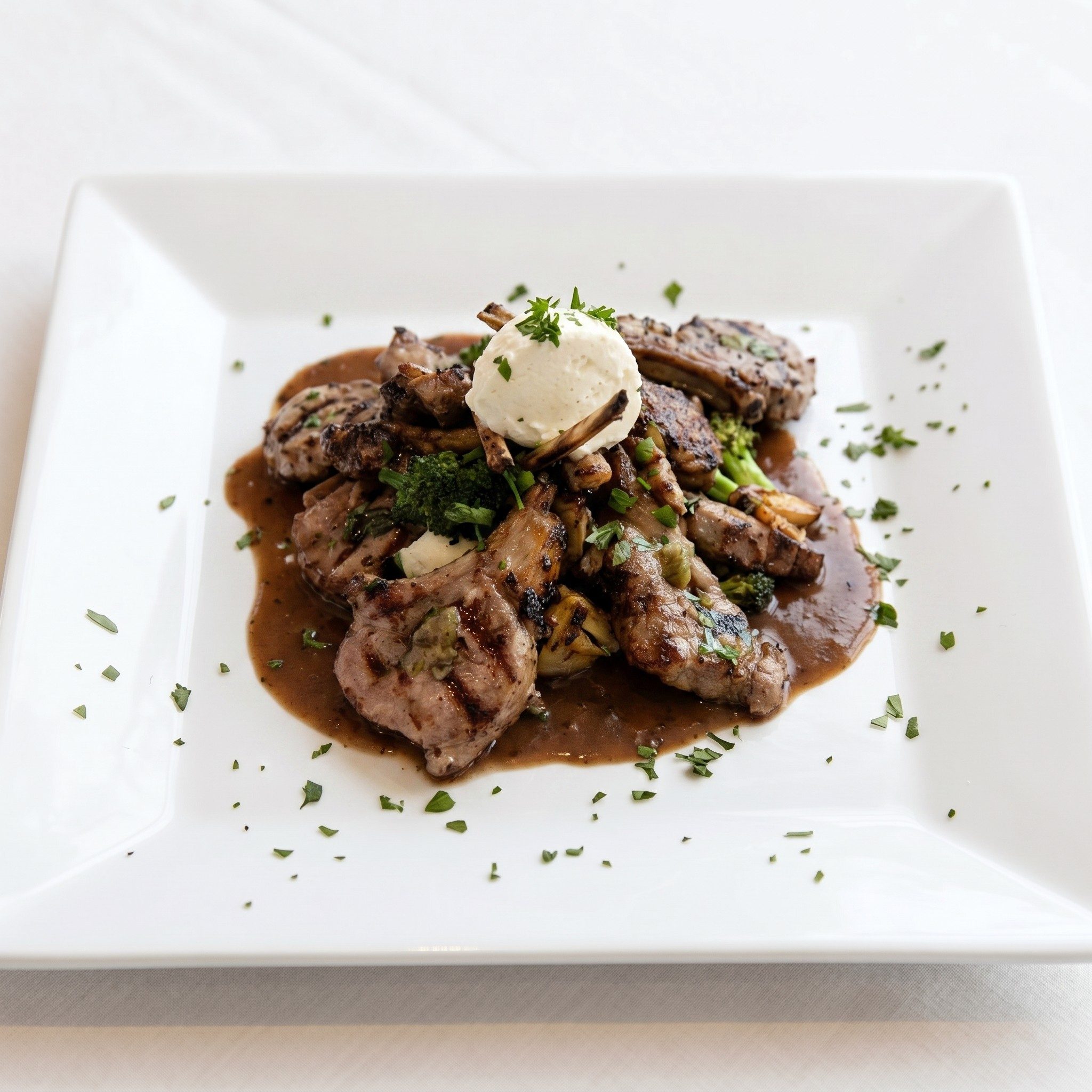 Stuffed Baby Rack of Lamb.