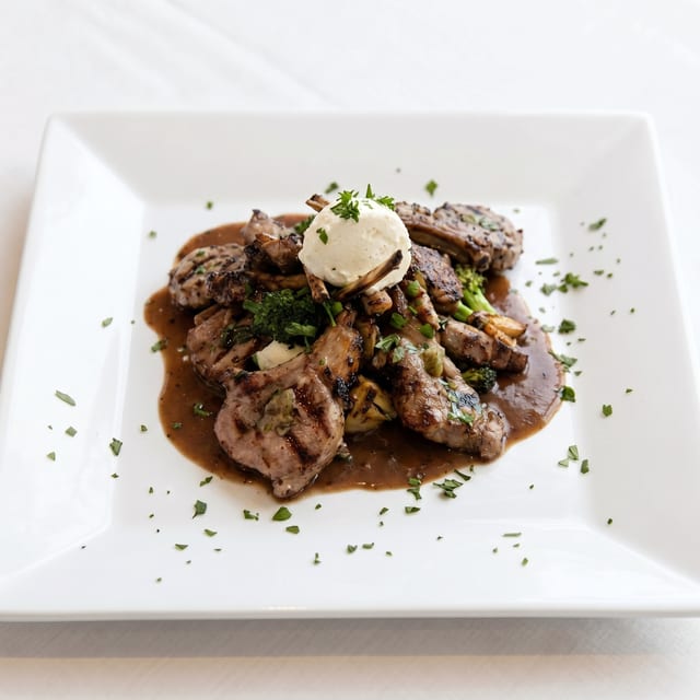 Stuffed Baby Rack of Lamb.