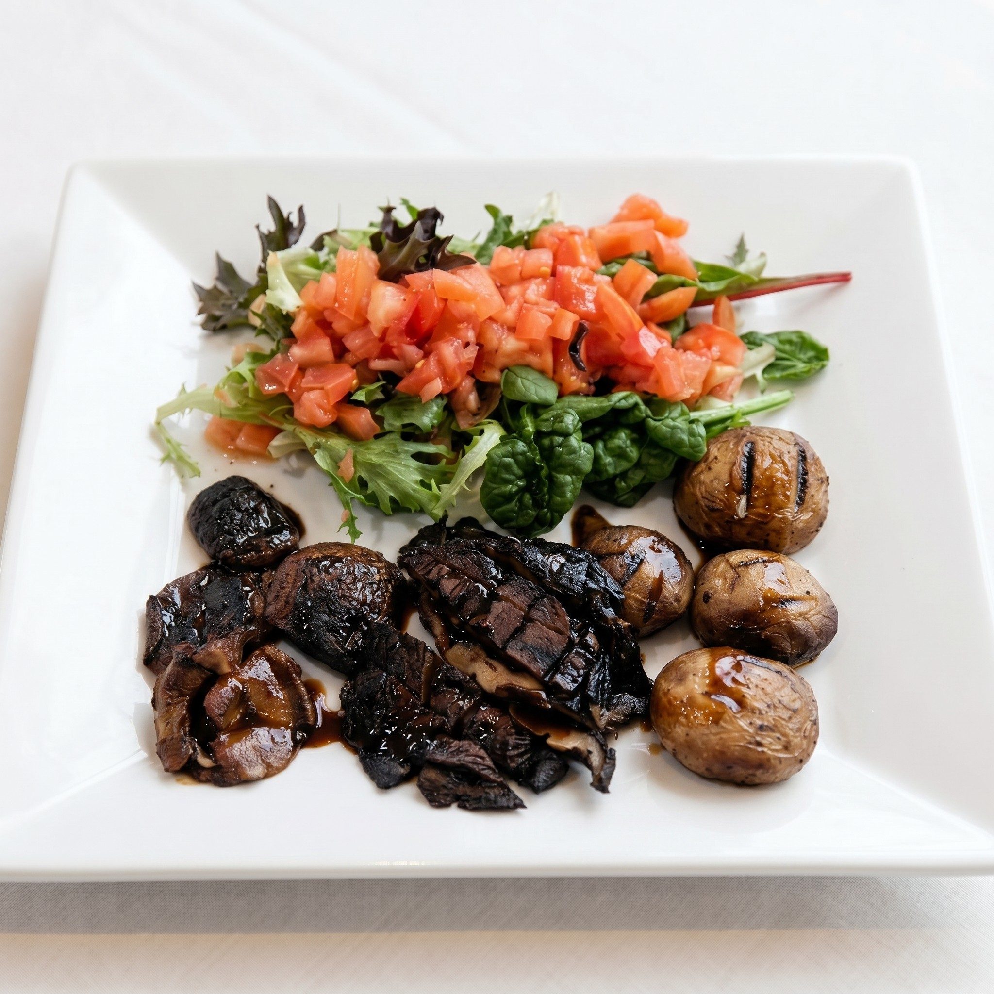 Grilled Mushroom Trio Platter Lunch.