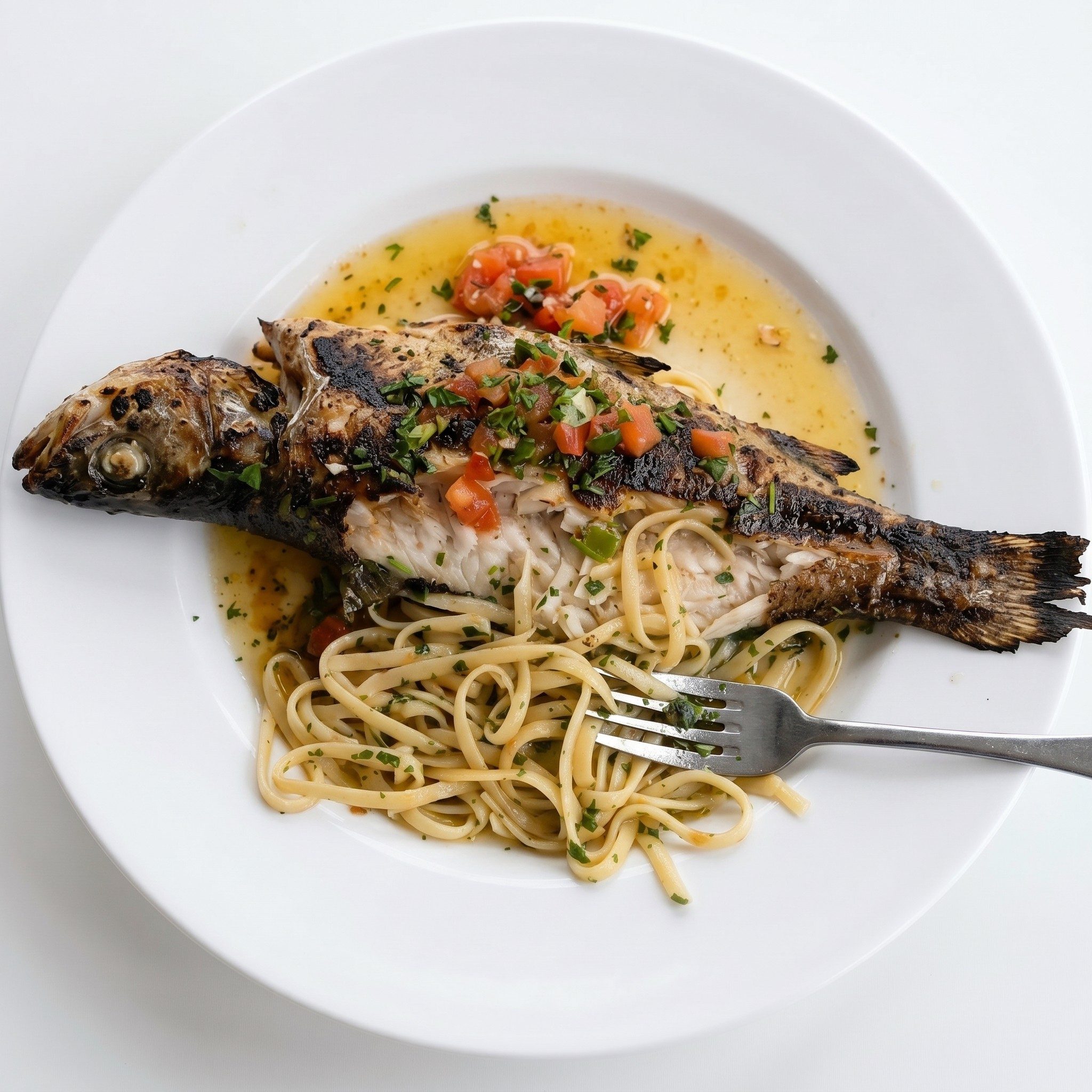 Grilled Whole Branzino.