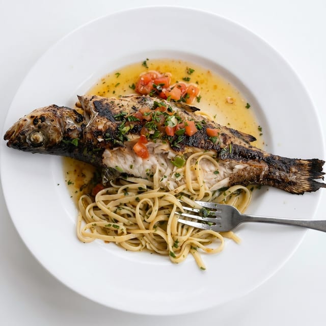 Grilled Whole Branzino.